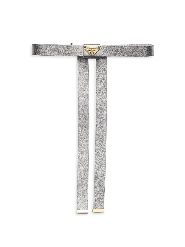 Prada Women's Nappa Leather Hair Clip - Silver