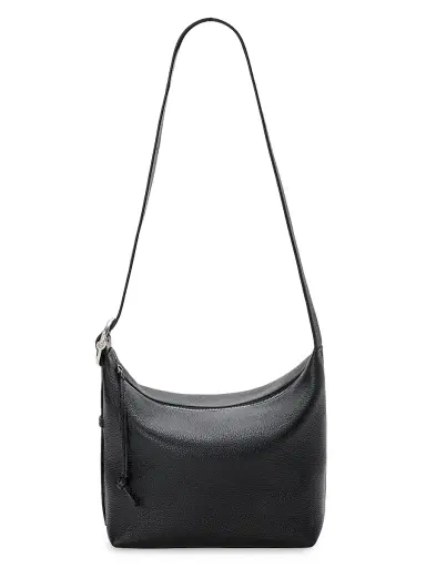 Loewe Men's Loop Hobo Leather Shoulder Bag - Black | Thumbnail 4