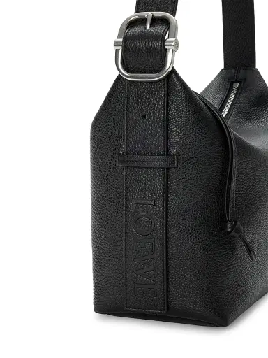 Loewe Men's Loop Hobo Leather Shoulder Bag - Black | Thumbnail 6