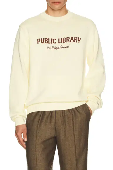 Percival Public Library Knitted Crew Jumper | Thumbnail 3