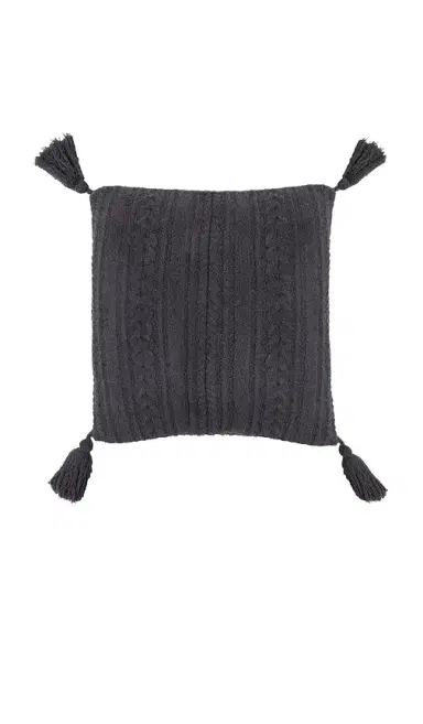 Barefoot Dreams CozyChic Solid Cable Pillow With Tassels | Thumbnail 1