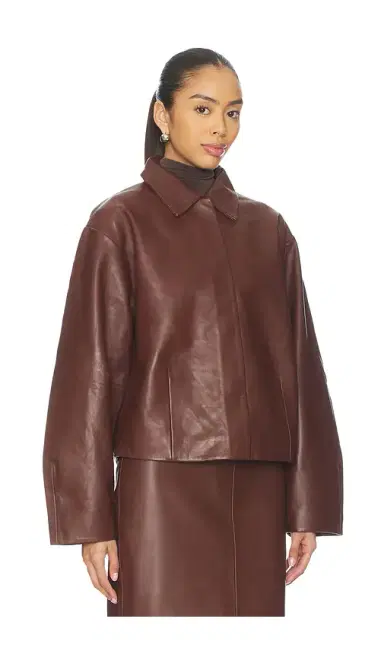 St. Agni Leather Cocoon Jacket | Thumbnail 2
