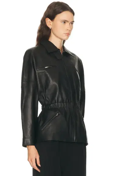 AEXAE Leather Cinched Mid Jacket | Thumbnail 5