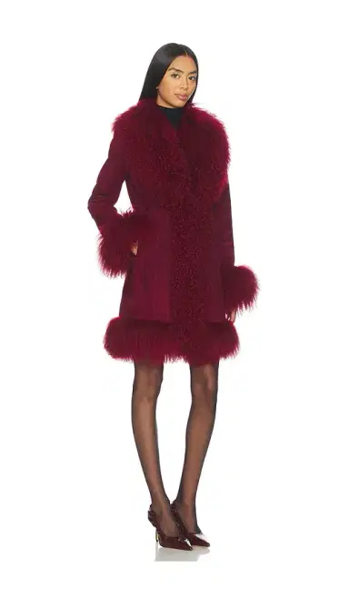 Susanna Chow Dorothy Suede Midi Coat | Thumbnail 2