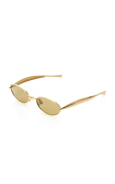 Bottega Veneta Green Oval-Frame Acetate Sunglasses | Thumbnail 3