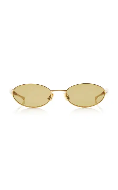 Bottega Veneta Green Oval-Frame Acetate Sunglasses | Thumbnail 4