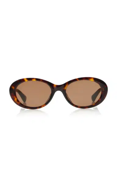 Bottega Veneta Black Oval-Frame Bio Injected Sunglasses | Thumbnail 4