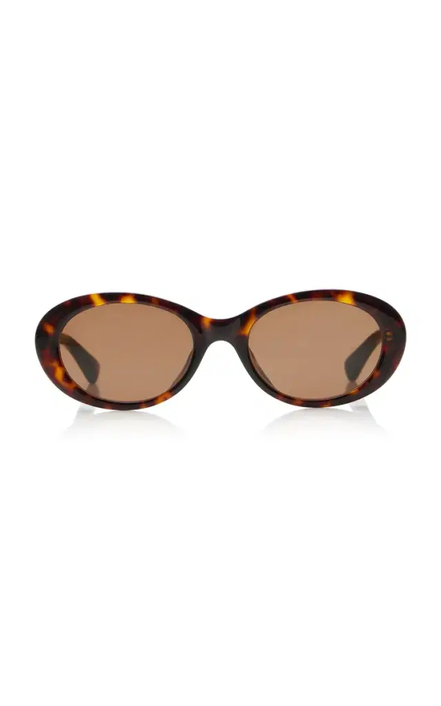 Black Oval-Frame Bio Injected Sunglasses