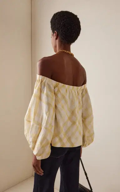 Rosie Assoulin Balloon-Sleeve Gingham Top | Thumbnail 4 Rosie Assoulin Balloon-Sleeve Gingham Top | Thumbnail 4