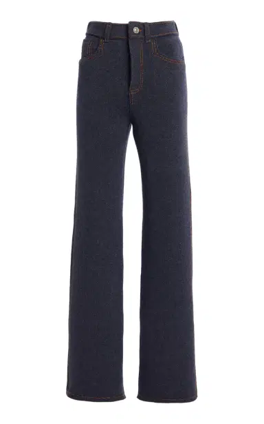 Barrie Cashmere-Denim Flared Pants | Thumbnail 2