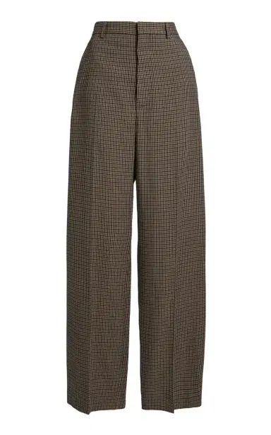 Balenciaga Tailored Check Wide-Leg Pants | Thumbnail 6 Balenciaga Tailored Check Wide-Leg Pants | Thumbnail 6