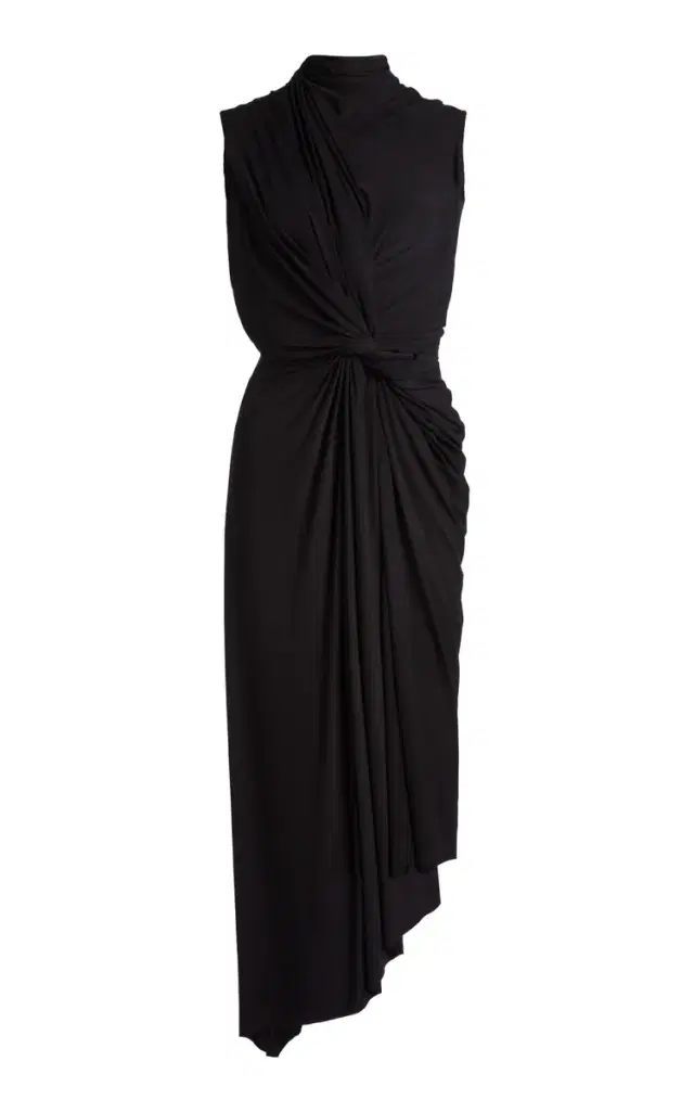 Balenciaga Draped Asymmetrical Jersey Dress