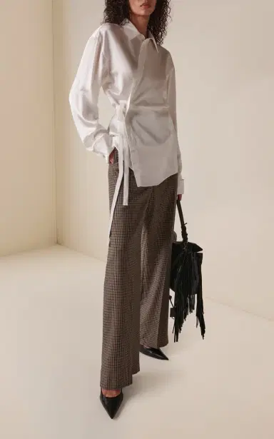Balenciaga Silk-Satin Wrap Shirt | Thumbnail 2 Balenciaga Silk-Satin Wrap Shirt | Thumbnail 2