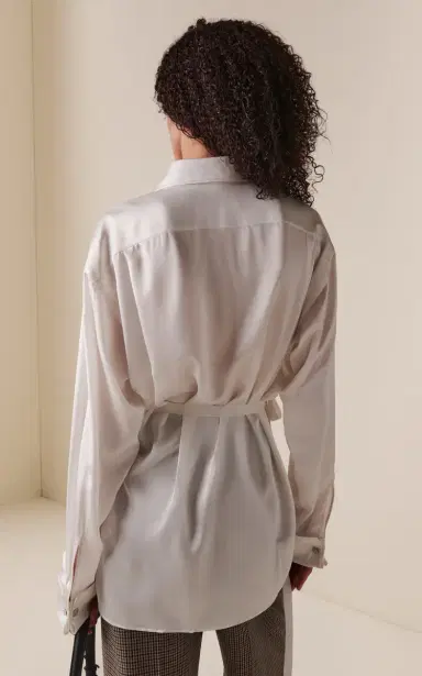 Balenciaga Silk-Satin Wrap Shirt | Thumbnail 4 Balenciaga Silk-Satin Wrap Shirt | Thumbnail 4