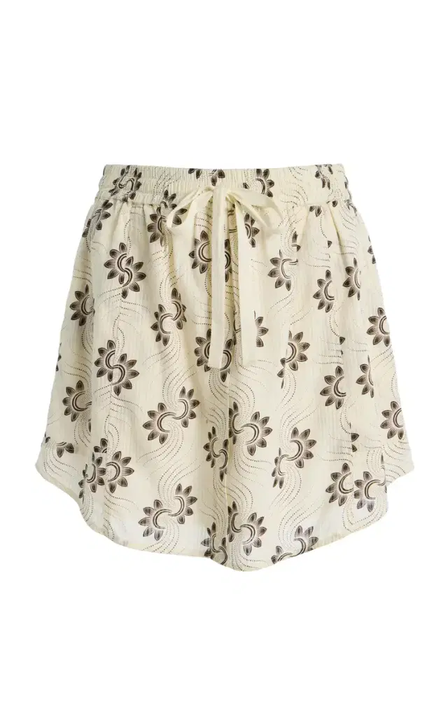 Abas Printed Cotton-Voile Mini Skirt
