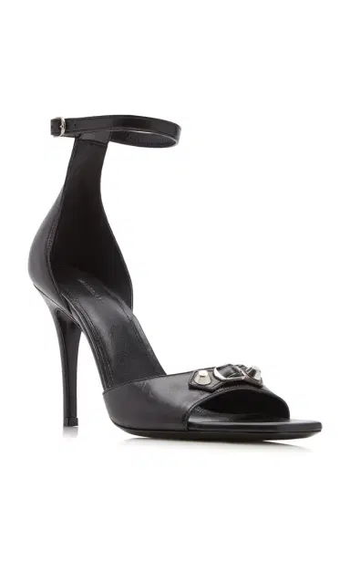 Balenciaga City Heeled Leather Sandals | Thumbnail 3