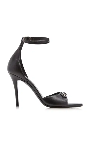 Balenciaga City Heeled Leather Sandals | Thumbnail 1