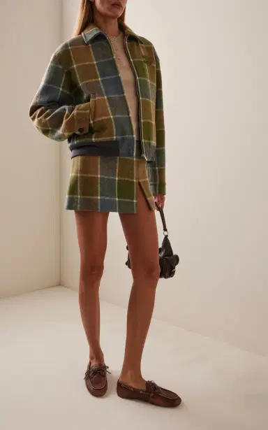 Miu Miu Checked Wool Mini Skirt | Thumbnail 4 Miu Miu Checked Wool Mini Skirt | Thumbnail 4
