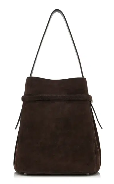 TOTEME Belted Suede Bucket Bag | Thumbnail 4