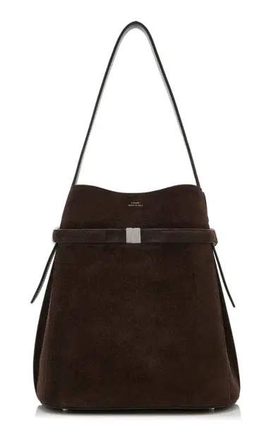 TOTEME Belted Suede Bucket Bag | Thumbnail 1
