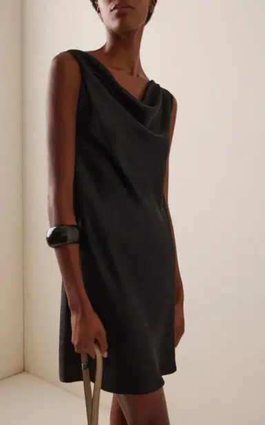 LESET Barb Cowl Satin Mini Dress | Thumbnail 2 LESET Barb Cowl Satin Mini Dress | Thumbnail 2