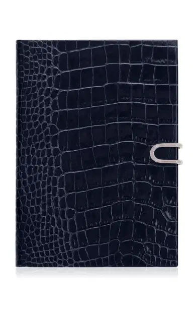 Smythson Mara Soho Leather Notebook - Blue | Thumbnail 1