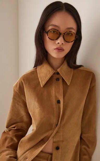 Bottega Veneta Round-Frame Acetate Sunglasses | Thumbnail 2 Bottega Veneta Round-Frame Acetate Sunglasses | Thumbnail 2