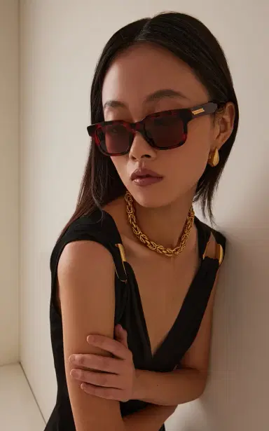 Bottega Veneta Square-Frame Acetate Sunglasses | Thumbnail 2 Bottega Veneta Square-Frame Acetate Sunglasses | Thumbnail 2