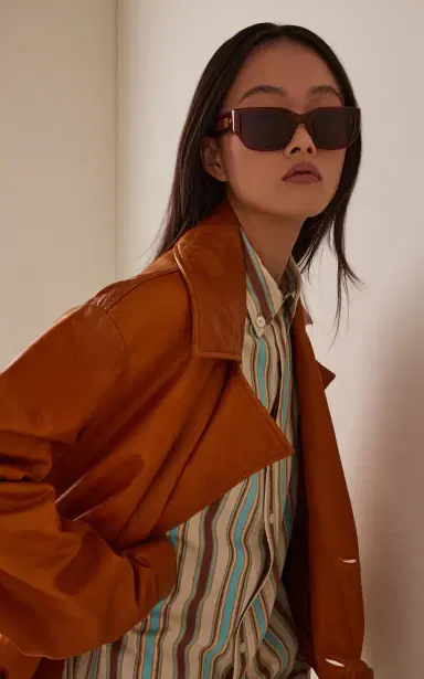 Bottega Veneta Square-Frame Acetate Sunglasses | Thumbnail 2 Bottega Veneta Square-Frame Acetate Sunglasses | Thumbnail 2