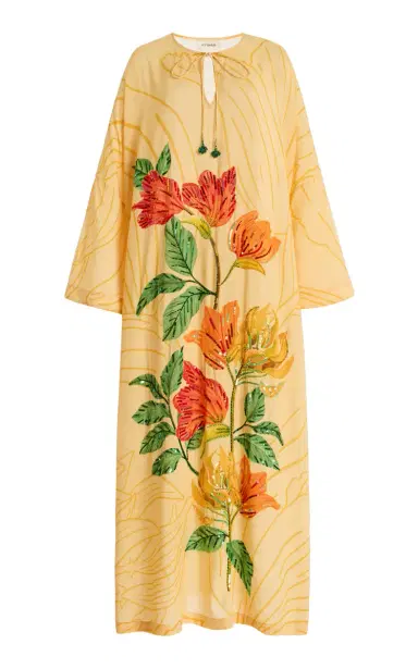 VERANDAH Exclusive Embellished Viscose Kaftan Dress | Thumbnail 1 VERANDAH Exclusive Embellished Viscose Kaftan Dress | Thumbnail 1