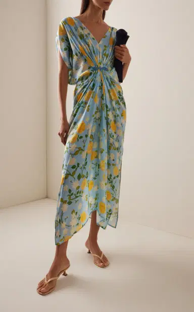 VERANDAH Hand-Draped Viscose-Cupro Gown | Thumbnail 2 VERANDAH Hand-Draped Viscose-Cupro Gown | Thumbnail 2