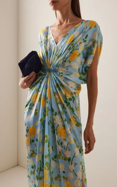VERANDAH Hand-Draped Viscose-Cupro Gown | Thumbnail 3 VERANDAH Hand-Draped Viscose-Cupro Gown | Thumbnail 3