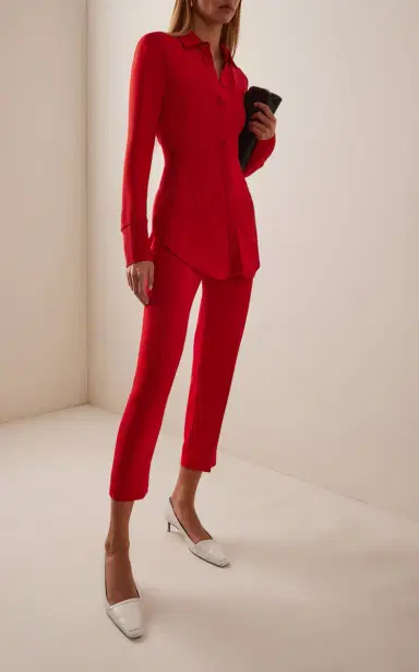 Tove Drew Crepe Cropped Trousers | Thumbnail 3