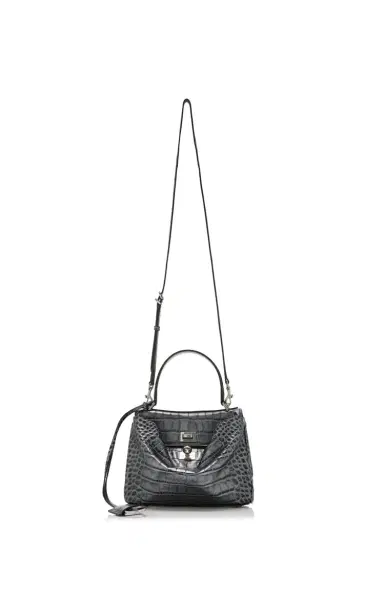 Balenciaga Rodeo Croc-Effect Metallic Leather Top Handle Bag | Thumbnail 3 Balenciaga Rodeo Croc-Effect Metallic Leather Top Handle Bag | Thumbnail 3