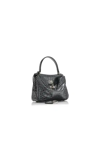 Balenciaga Rodeo Croc-Effect Metallic Leather Top Handle Bag | Thumbnail 4 Balenciaga Rodeo Croc-Effect Metallic Leather Top Handle Bag | Thumbnail 4