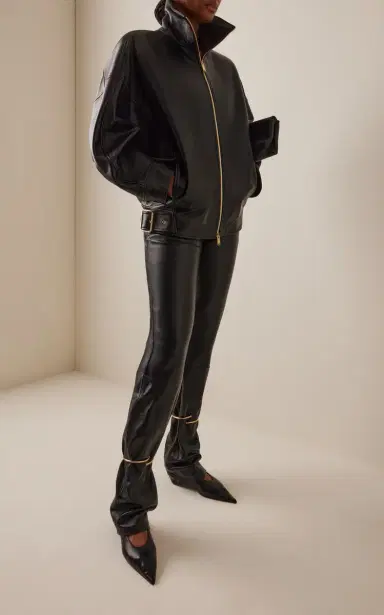 DARKPARK Celine Plonge Leather Aviator Bomber Jacket | Thumbnail 3