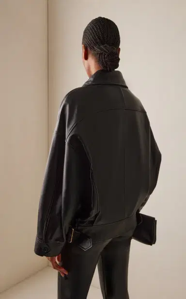 DARKPARK Celine Plonge Leather Aviator Bomber Jacket | Thumbnail 4