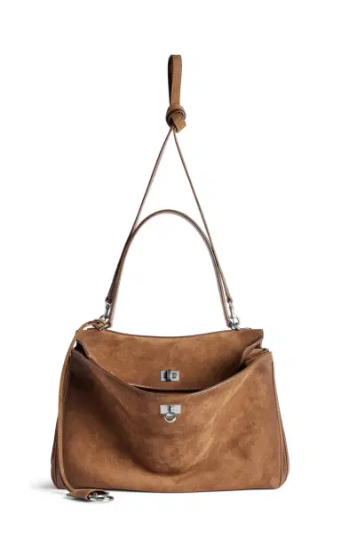 Balenciaga Rodeo Medium Waxed Suede Top Handle Bag | Thumbnail 7 Balenciaga Rodeo Medium Waxed Suede Top Handle Bag | Thumbnail 7