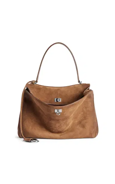 Balenciaga Rodeo Medium Waxed Suede Top Handle Bag | Thumbnail 1 Balenciaga Rodeo Medium Waxed Suede Top Handle Bag | Thumbnail 1