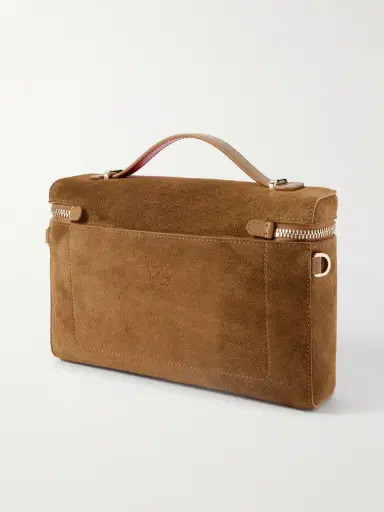 Christian Louboutin Djanis Leather and Rubber-Trimmed Suede Messenger Bag - Men | Thumbnail 2 Christian Louboutin Djanis Leather and Rubber-Trimmed Suede Messenger Bag - Men | Thumbnail 2