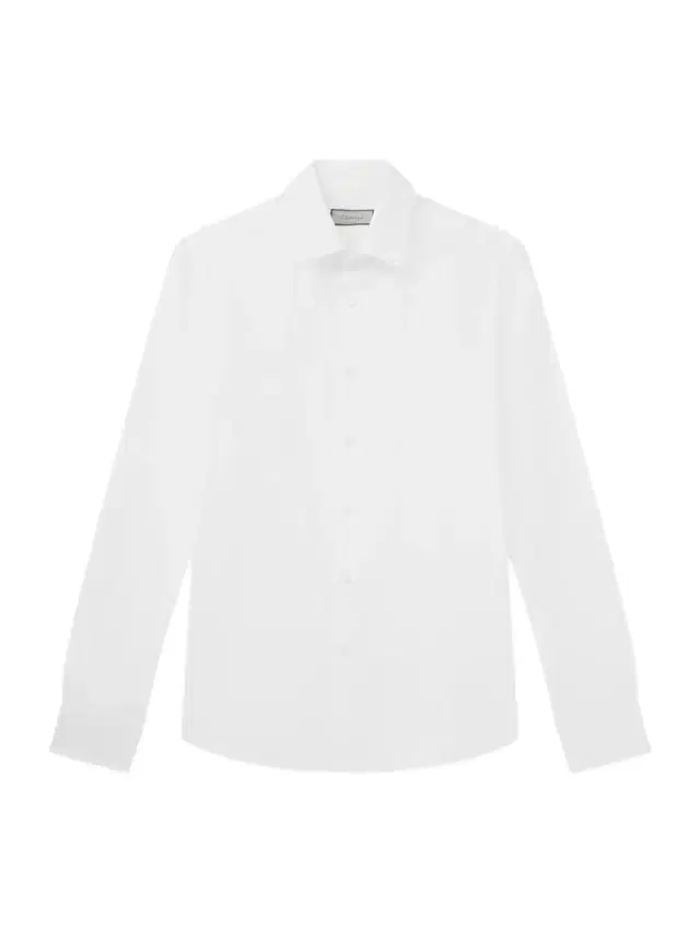 Impeccabile Cutaway-Collar Cotton-Poplin Shirt - Men