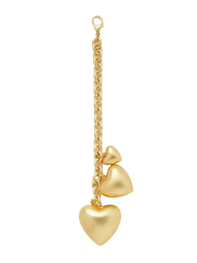 The Puffy Heart Gold-tone Bag Charm