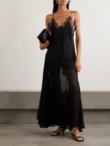 Sharon Wauchob Capucines Scalloped Lace-trimmed Silk Crepe De Chine Camisole | Thumbnail 2