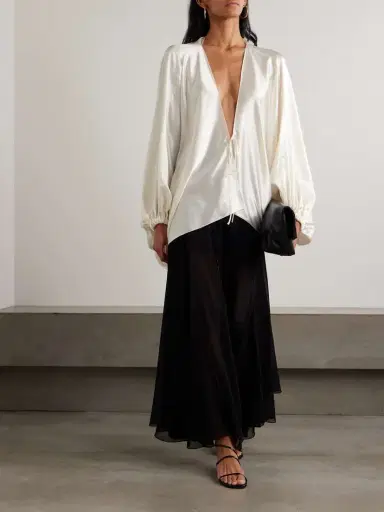 Sharon Wauchob Cul Oversized Silk-satin Blouse | Thumbnail 2