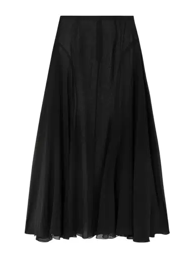 Sharon Wauchob Jay Asymmetric Pleated Silk-voile Skirt | Thumbnail 1