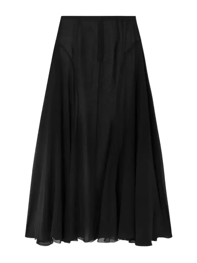 Jay Asymmetric Pleated Silk-voile Skirt