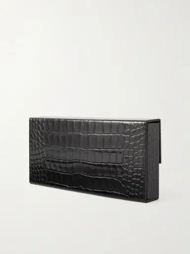 Tom Ford Glossed Croc-effect Leather Clutch | Thumbnail 4