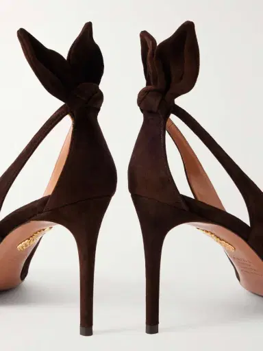 Aquazzura Bow Tie 85 Suede Pumps | Thumbnail 5 Aquazzura Bow Tie 85 Suede Pumps | Thumbnail 5