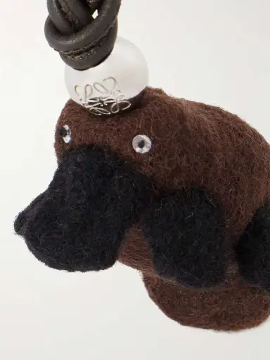 Loewe Platypus Wool-felt And Leather Bag Charm | Thumbnail 4 Loewe Platypus Wool-felt And Leather Bag Charm | Thumbnail 4