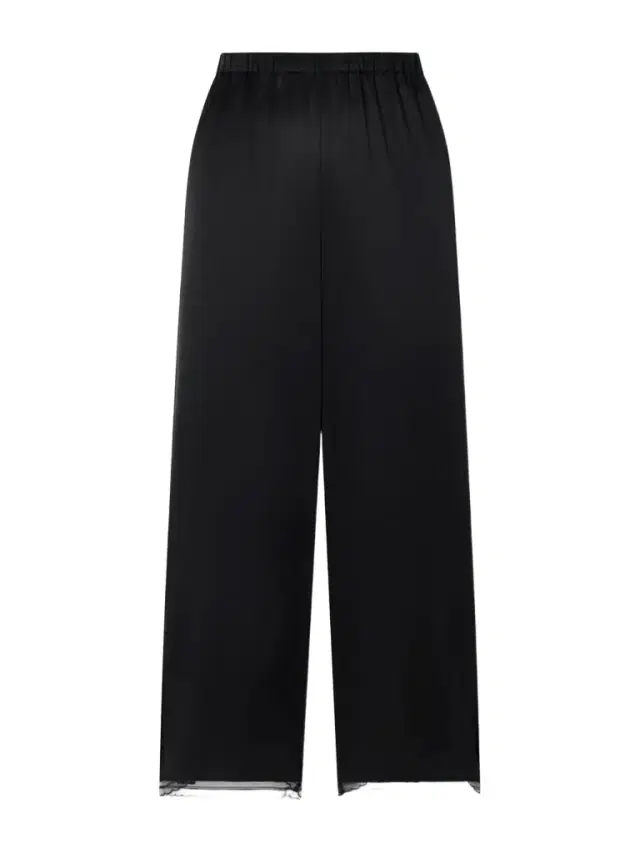 Kirby Cropped Lace-trimmed Silk-blend Satin Wide-leg Pants